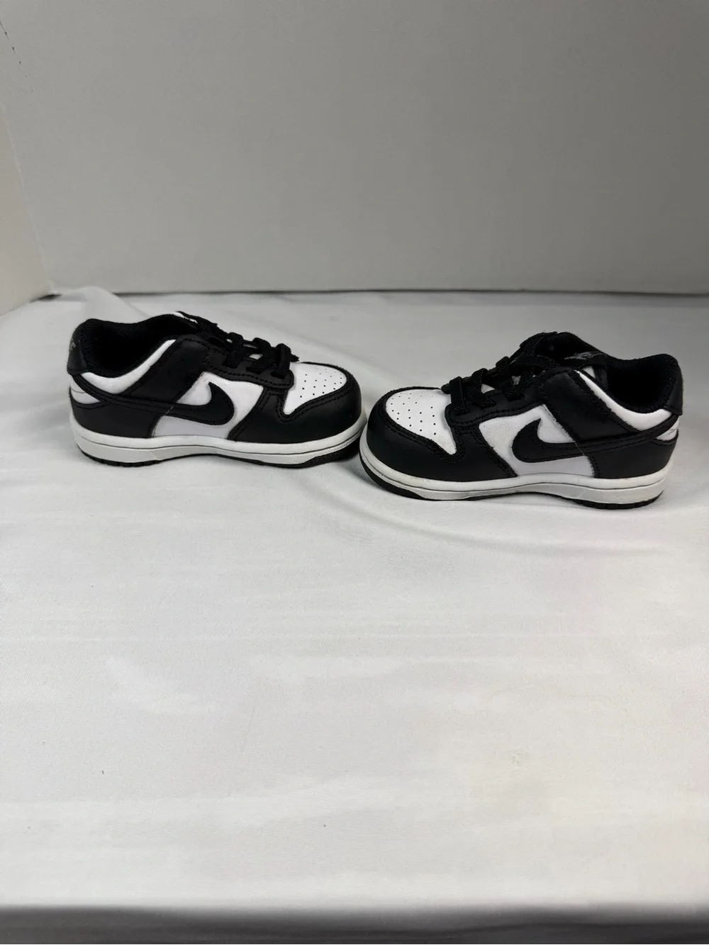 Nike Dunk Low Toddler Size 6C Black White Panda Leather Shoes Sneakers - Picture 5 of 9